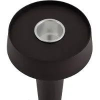 LUCANDE LED-batteridrevet lysestake Lea, vase, mørkebrun, 28 cm