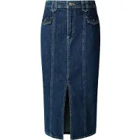 Pepe Jeans Midi Archive Denim Høy Midje Midi-skjørt