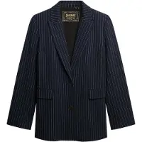 Superdry for woman. W5012032A Americana Pinstripe Boyfriend navy (XL), Casual, Classic, Polyester