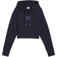 Puma Premium Essentials Relaxed Graphic Hoodie Women, Clothing, New Navy, M