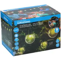 Grundig solcelledrevet lysslynge med 20 lamper