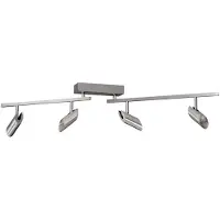 Brilliant LED-downlight Risell, lengde 104 cm, aluminiumfarget