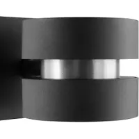 Brilliant LED-vegglampe Glow-Sphere, svart, Ø 13 cm, metall, 2 lyskilder.