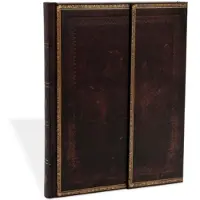 Paperblanks Black Moroccan Ultra Lined Hardcover Journal (Wrap Closure)