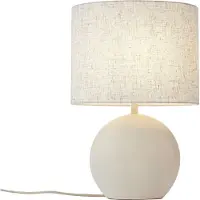 QAZQA Japandi bordlampe beige med linskjerm - Timo