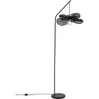 QAZQA Art Deco gulvlampe svart med svart skjerm - Nest