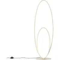 QAZQA Design gulvlampe beige inkl. LED 3-trinns dimbar - Boomerang