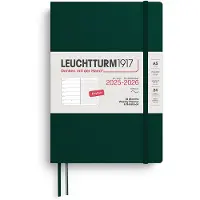 Adlibris Kalender A5 18m 25–26 Ukentlig Planlegger/Notatbok Soft Forest Green Leuchtturm1917