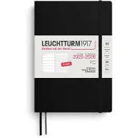 Adlibris Kalender A5 18m 25–26 Ukentlig Planlegger/Notatbok Soft Black Leuchtturm1917