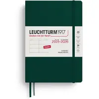 Adlibris Kalender A5 18m 25–26 Ukentlig Planlegger Forest Green Leuchtturm1917