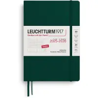 Adlibris Kalender A5 18m 25–26 Ukesplanlegger Forest Green Leuchtturm1917