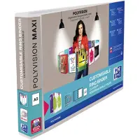 Pierre by Elba Polyvision maxi - Ringperm for presentasjoner - bokryggbredde: 45 mm - for A3 - kapasitet: 240 ark - landskap - gjennomsiktig