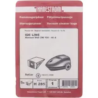 Hanestroem Støvsugerposer, papir, 5st.