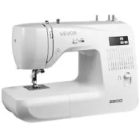 Vevor datastyrt symaskin, 60 stingapplikasjoner, med LED-skjerm, fotpedal og LED-lys, kraftig metallramme, digital symaskin med kraftig motor for håndverk og reparasjon