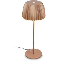Briloner LED-bordlampe Loca, brun, høyde 36 cm, metall/plast