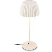 Briloner LED-bordlampe Loca, gammel hvit, høyde 36 cm, metall/plast