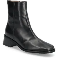 Wonders for woman. D-1601 Ayla 01 Leather Ankle Boots black (40), 3 to 5 cm, Zip, Casual