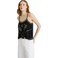 Pepe Jeans for woman. PL305049 Top Eartly black (S), Casual, Cotton, Sleeveless / Straps