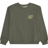 Calvin Klein Collegegenser - Avslappet rygg Trykk - Timian Green - - 8 år (128) - Collegegenser