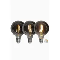 Star Trading LED-lampe E27 G95 Soft Glow Smoke 3-trinns minne