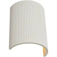 QAZQA Skandinavisk vegglampe beige oval - Plaster