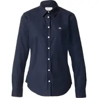 Gant for woman. 4300141 Navy Slim Fit Stretch Oxford Shirt (34), Casual, Cotton, Classic, Long sleeve