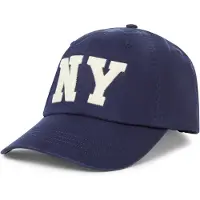 Ralph Lauren for man. 710972675001 Navy twill cap with NY patch (OSFA), Casual, Cotton