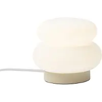 QAZQA Japandi bordlampe beige med opalt glass 15 cm - Kumo