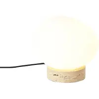 QAZQA Japandi bordlampe beige med opalt glass - Sally