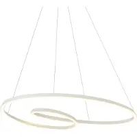 QAZQA Skandinavisk pendellampe beige 110 cm inkl. LED 3-trinns dimbar - Circuit