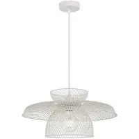 VIOKEF Hengelampe Maronti, hvit, Ø 43 cm, metall