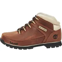 Timberland for man. TB0A121K2141 Euro Sprint lace-up mid-calf leather boots dark brown (45.5), Flat, Laces, Casual