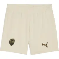 Puma RC Lens 25/26 Shorts Youth, Clothing, Alpine Snow/Matte Gold, 5-6Y
