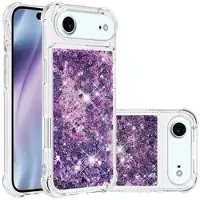 Mtp Products iPhone Air Glitter Quicksand TPU-deksel - Lilla hjerter