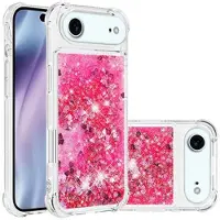 Mtp Products iPhone Air Glitter Quicksand TPU-deksel - Rosa hjerter