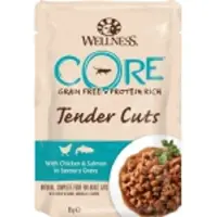 Core Tender Cuts w/Chicken+Salmon in Savoury Gravy 85g - (24 pk/ps)