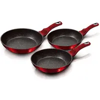 Berlinger Haus BH/1288NF, Frying set, Burgunder, Aluminium, Marmor, Gass, Halogen, Induksjon, 20 cm