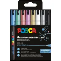 Posca Tusjer - PC-1 m - 8 stk. - Metallic Farger - - OneSize - Tusj