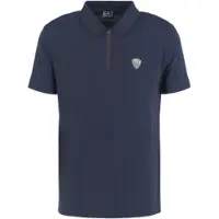 Emporio Armani for man. 8NPF13_PJRGZ Zipper Polo with Navy Logo (XXS), Casual, Yellow, Viscose, Short sleeve