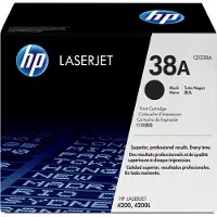 HP 38A - Svart - original - LaserJet - tonerpatron (Q1338A) - for LaserJet 4200, 4200dtn, 4200dtns, 4200dtnsl, 4200L, 4200Ln, 4200Lvn, 4200n, 4200tn