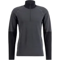 Lundhags Prime Merino Half Zip M, mellomlag, herre, grå/svart