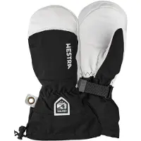 Hestra Army Leather Heli Skivotter, Junior, Black