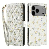 Mtp Products iPhone 17 Pro Max/18 Pro Max Rombisk blomsterlommebok-etui - gule blomster
