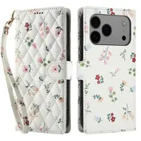 Mtp Products iPhone 17 Pro Max Rombisk blomsterlommebok-etui - roser