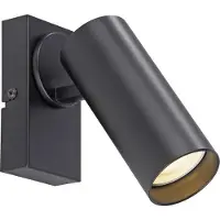 Schöner Wohnen Veggspot RIK, svart, 1 lyskilde, 20 cm, metall GU10-LED
