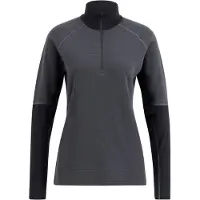 Lundhags Prime Merino Half Zip, mellomlag, dame, grå/svart