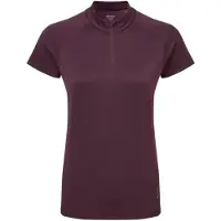 Montane F Dart Zip T-Shirt, t-skjorte, dame, mørkelilla