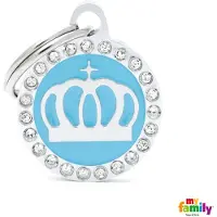 My Family Glamorøs Sirkelformet Kjæledyrbrikke Med Krone