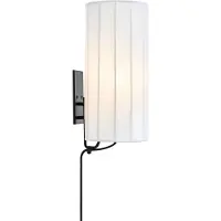 Markslöjd Vegglampe Hikari, høyde 31 cm, hvit/svart, stoff/metall