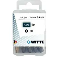 Witte Ph 2 Tin Phillips Kryssformet Skrutrekkerbits 5 Enheter